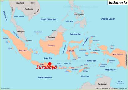 Surabaya Location Map