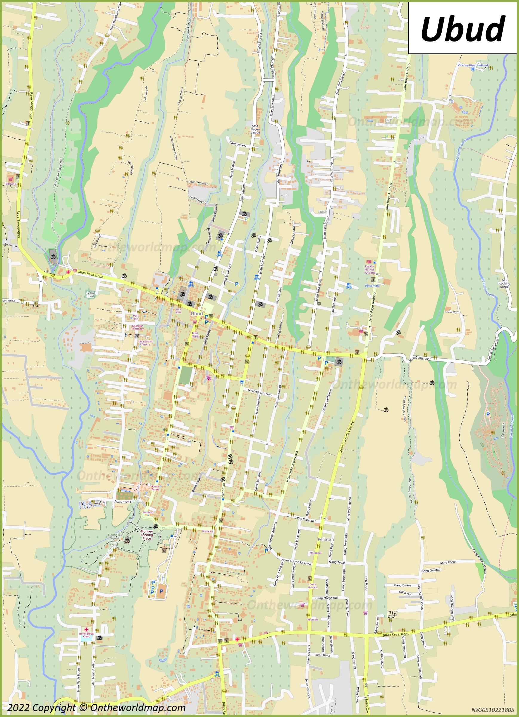 Map of Ubud