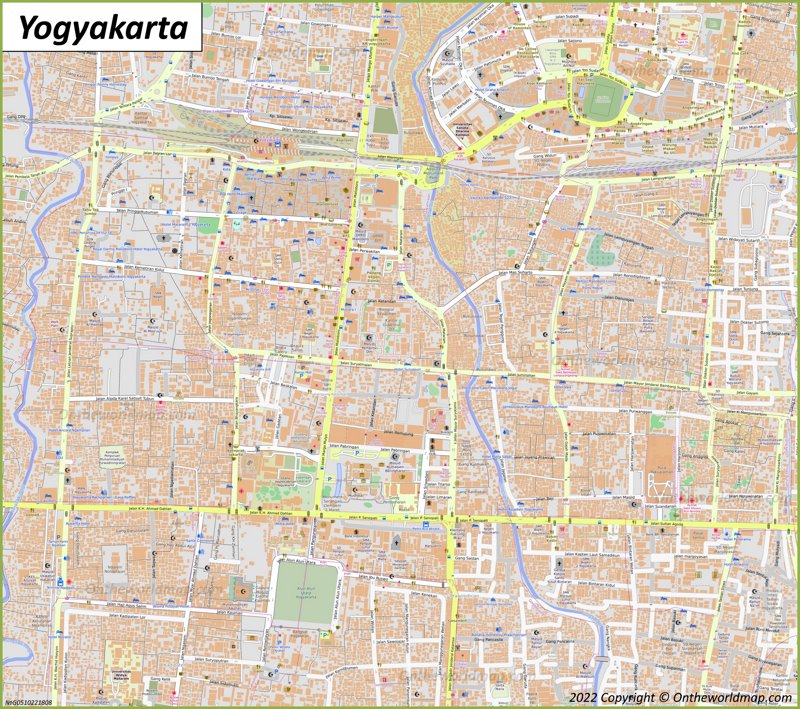 Yogyakarta Map Indonesia Detailed Maps Of Yogyakarta   Yogyakarta City Centre Map Max 