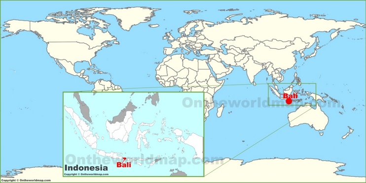 Bali on the World Map