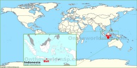 Bali on the World Map