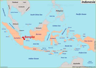 Bangka Island Location Map