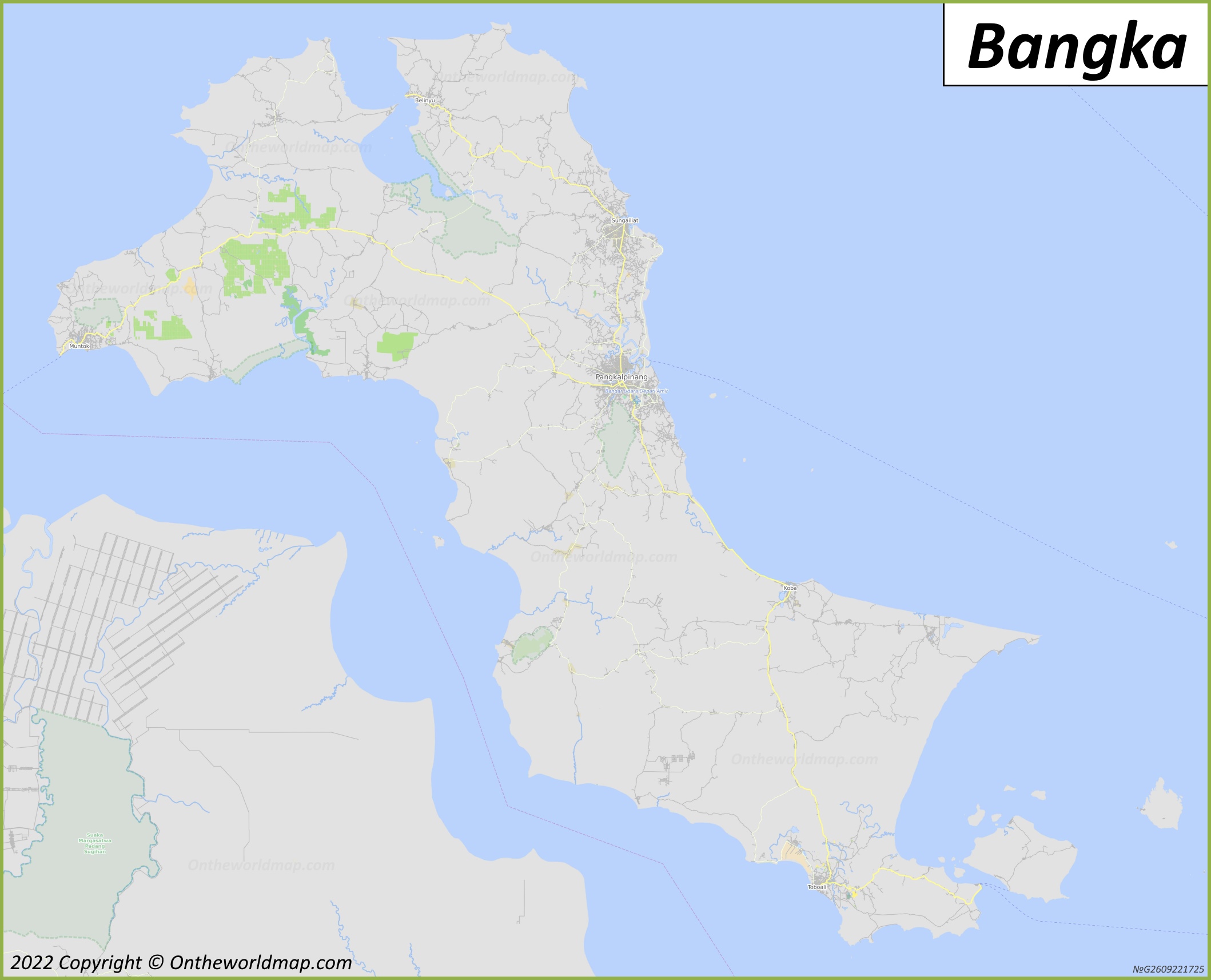 Map of Bangka Island