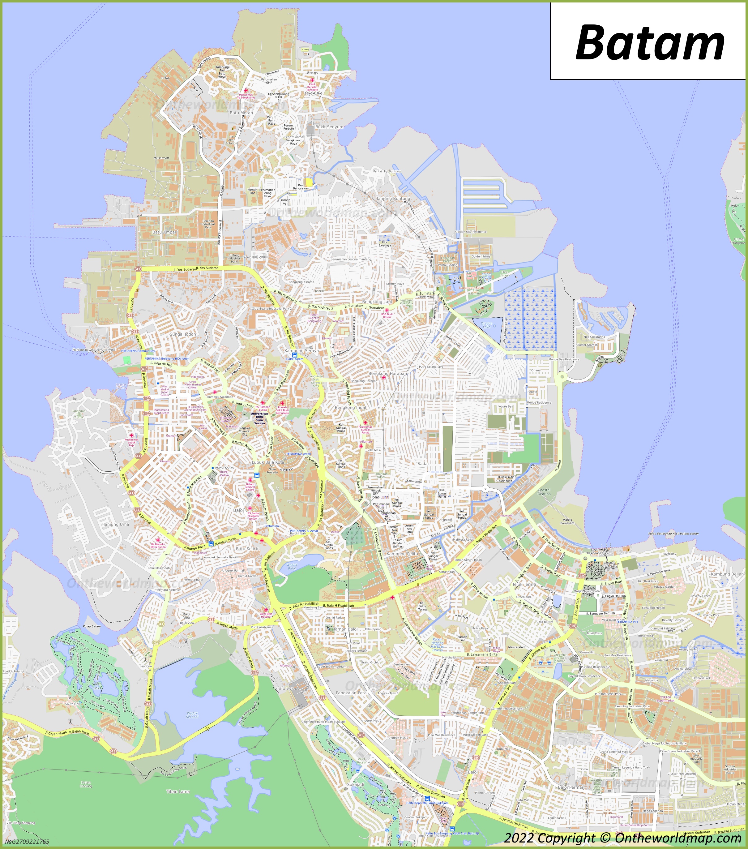 Map of Batam City
