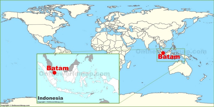 Batam on the World Map