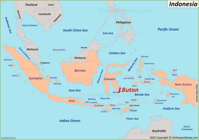 Buton Island Location Map