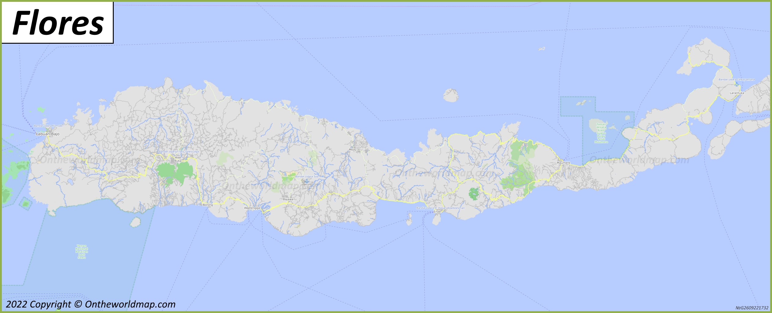 Map of Flores Island
