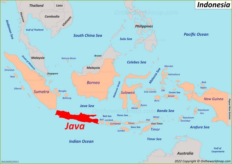 Java Location On The Indonesia Map 2 Max 