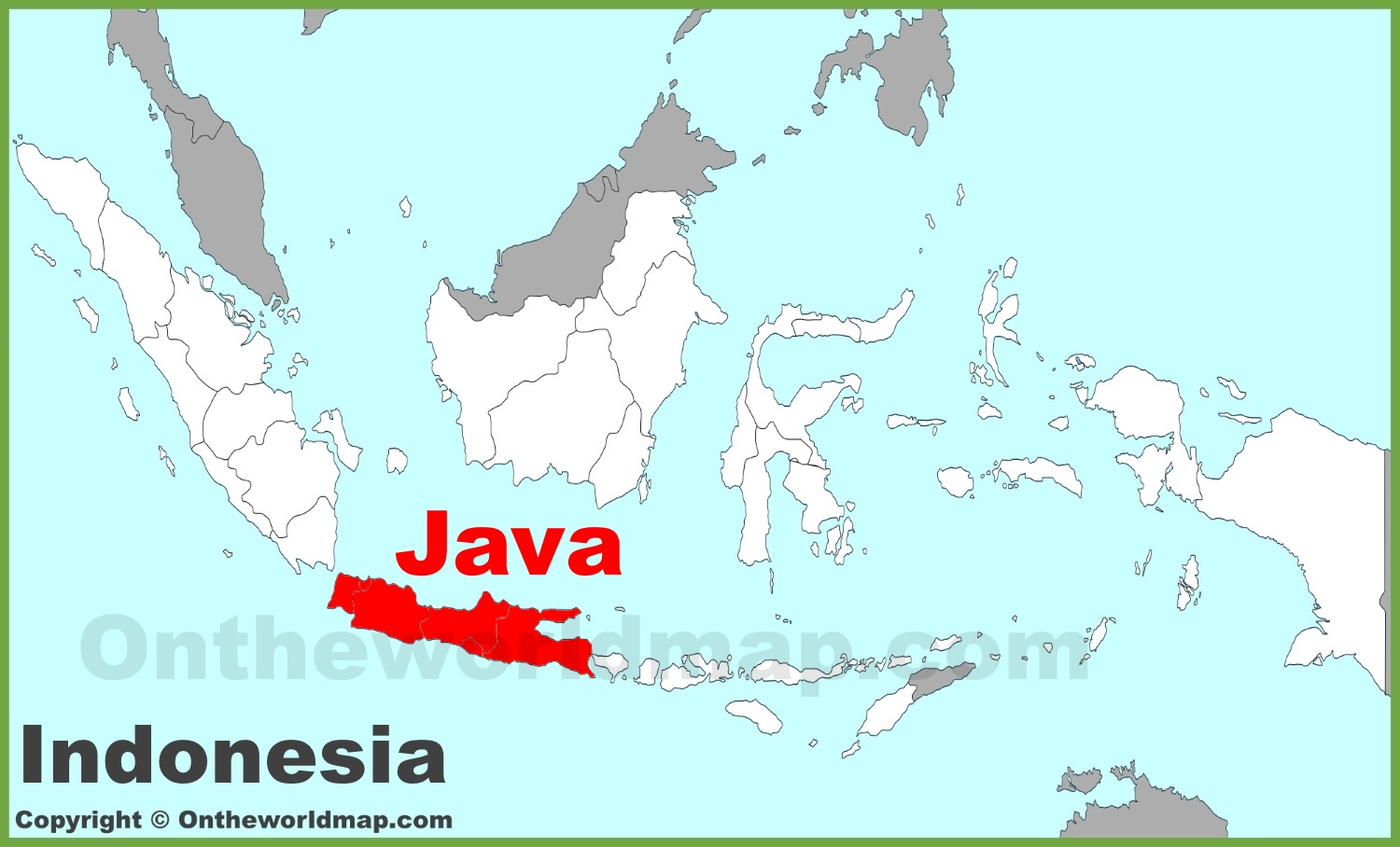 Java location on the Indonesia map - Ontheworldmap.com