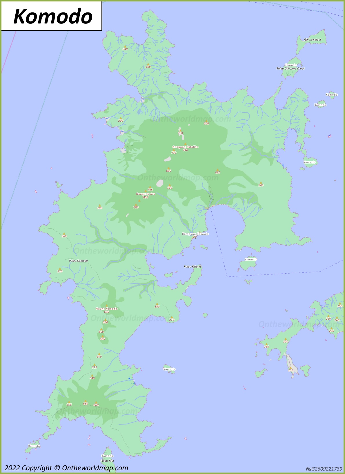 Map of Komodo Island