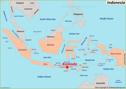 Komodo Island Location Map
