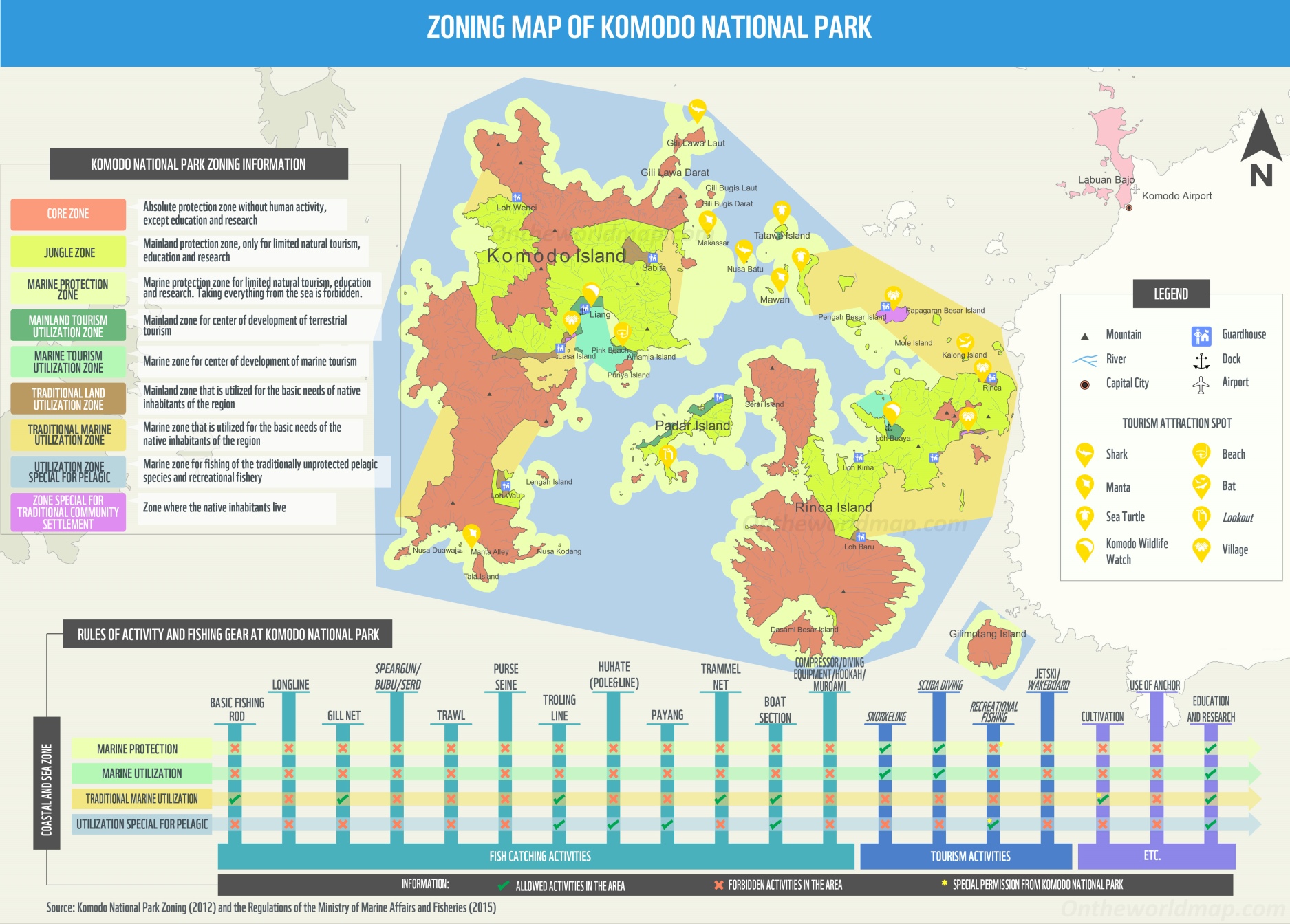 Zoning Map of Komodo National Park