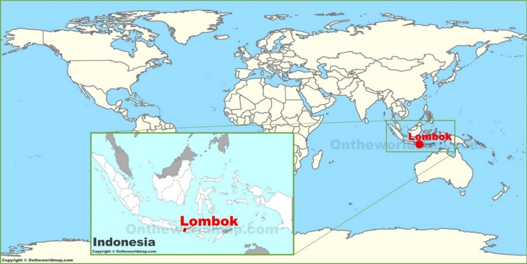 Lombok on the World Map