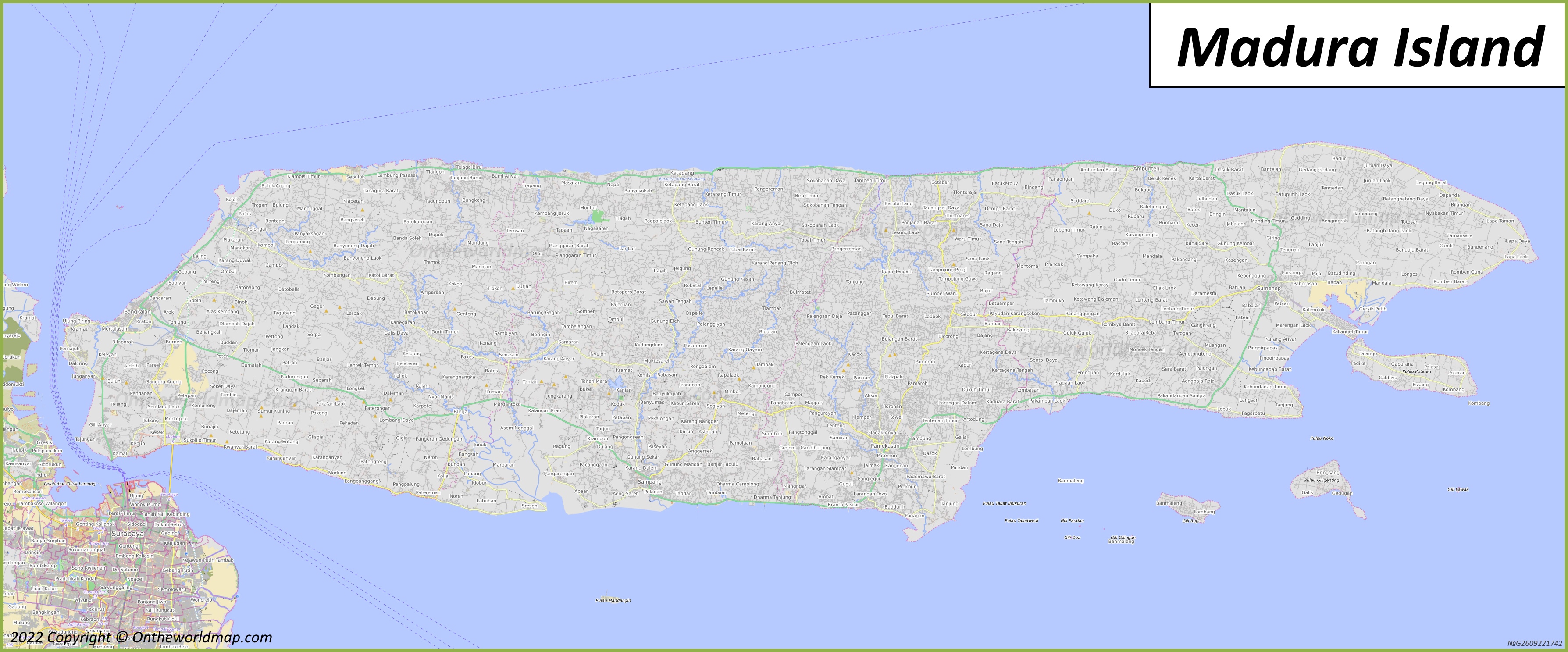 Map of Madura Island