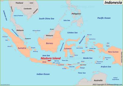 Madura Island Location Map