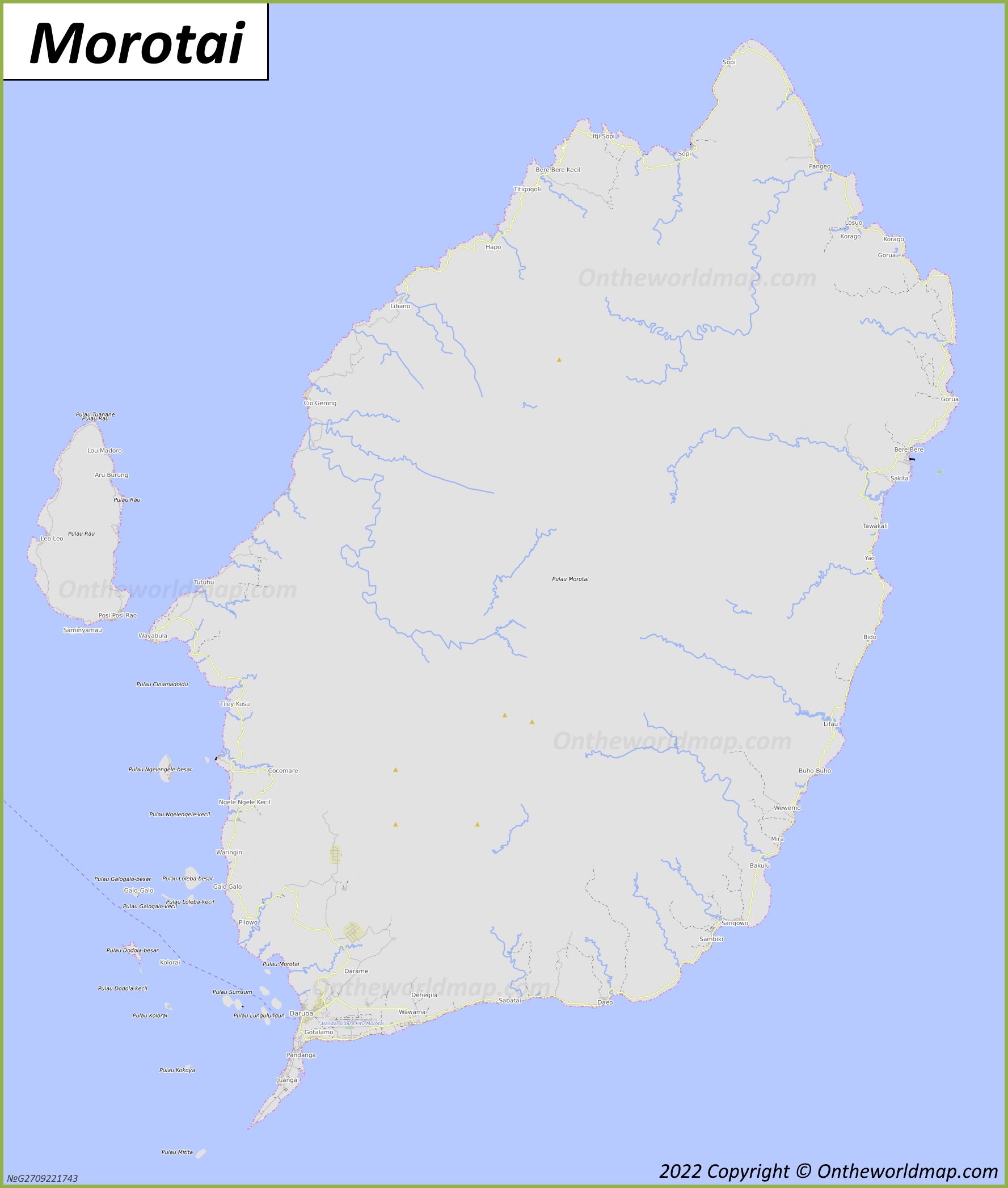 Map of Morotai Island