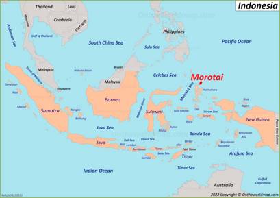 Morotai Island Location Map