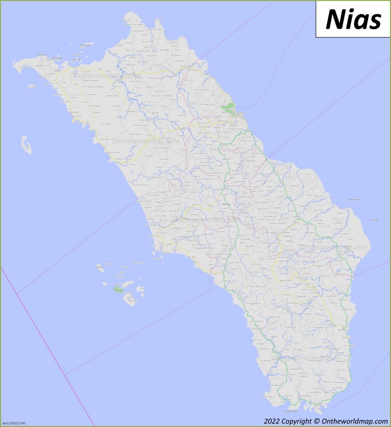 Nias Island Map Indonesia Detailed Maps Of Nias Island   Detailed Map Of Nias Max 