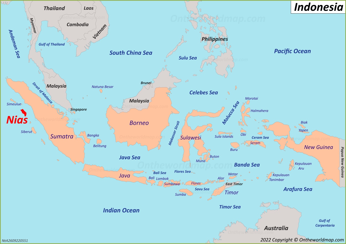 Nias Island Map Indonesia Detailed Maps Of Nias Island   Nias Location On The Indonesia Map 