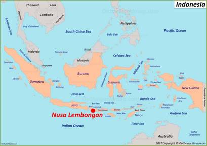 Nusa Lembongan Location Map