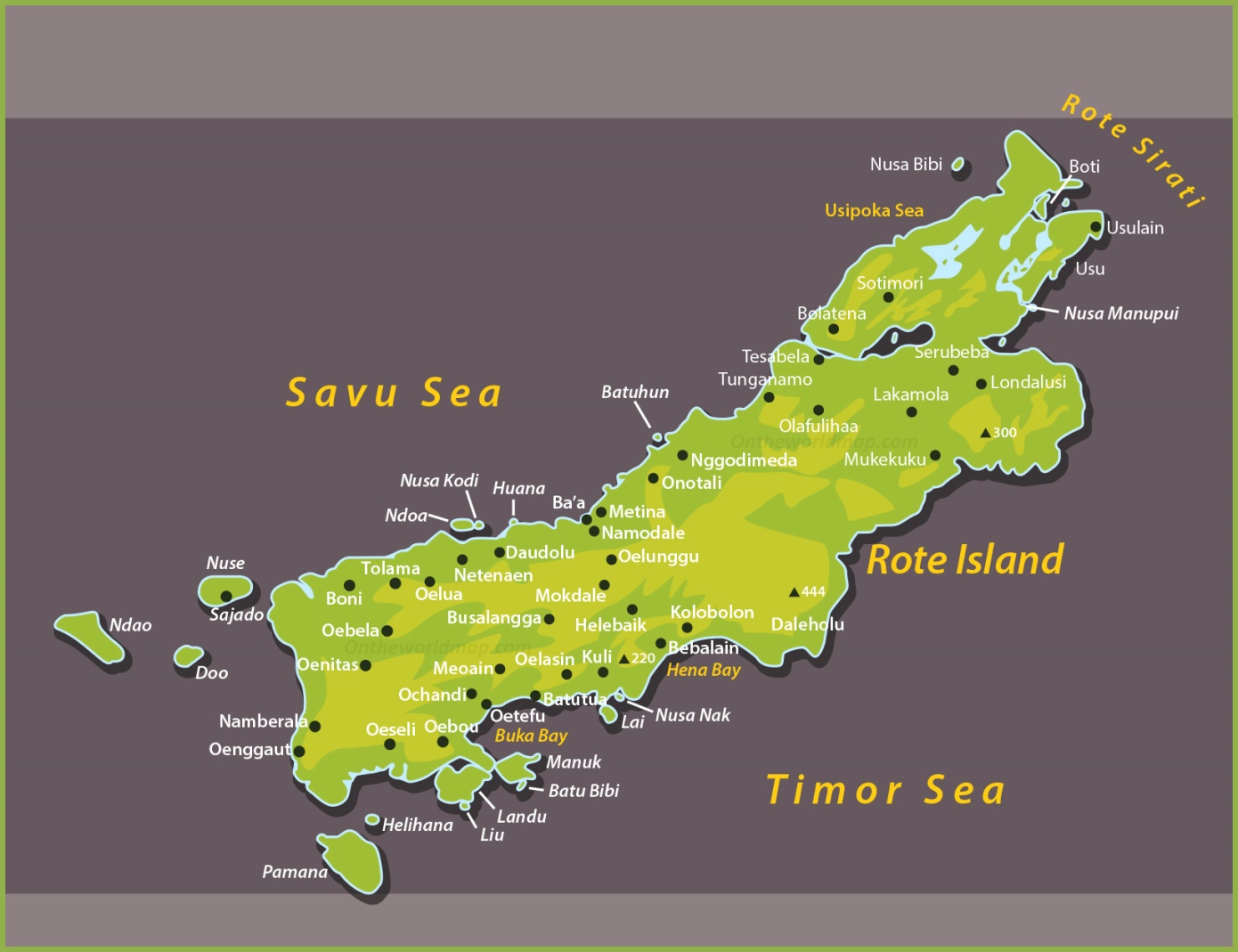 Rote Island Tourist Map