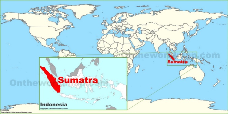 Sumatra on the World Map