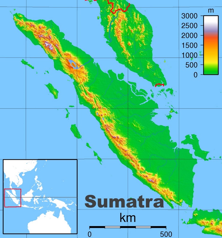 Sumatra physical map