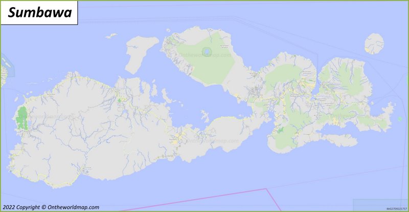 Sumbawa Map Indonesia Detailed Maps Of Sumbawa Island   Detailed Map Of Sumbawa Max 