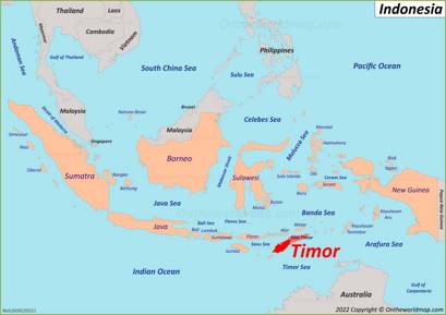Timor Island Location Map