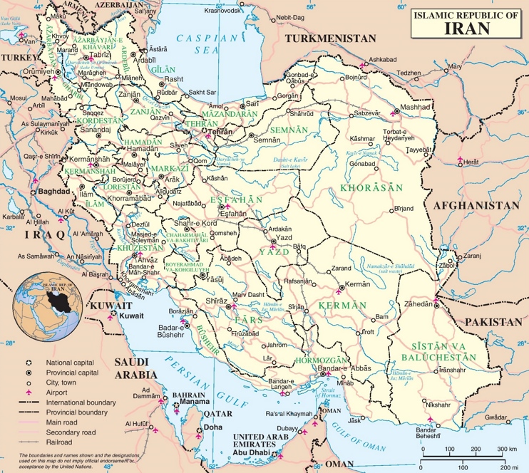 Iran political map