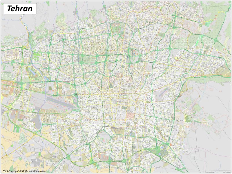 Map of Tehran