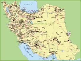 Travel map of Iran