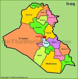 Administrative map of Iraq
