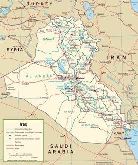 Iraq political map