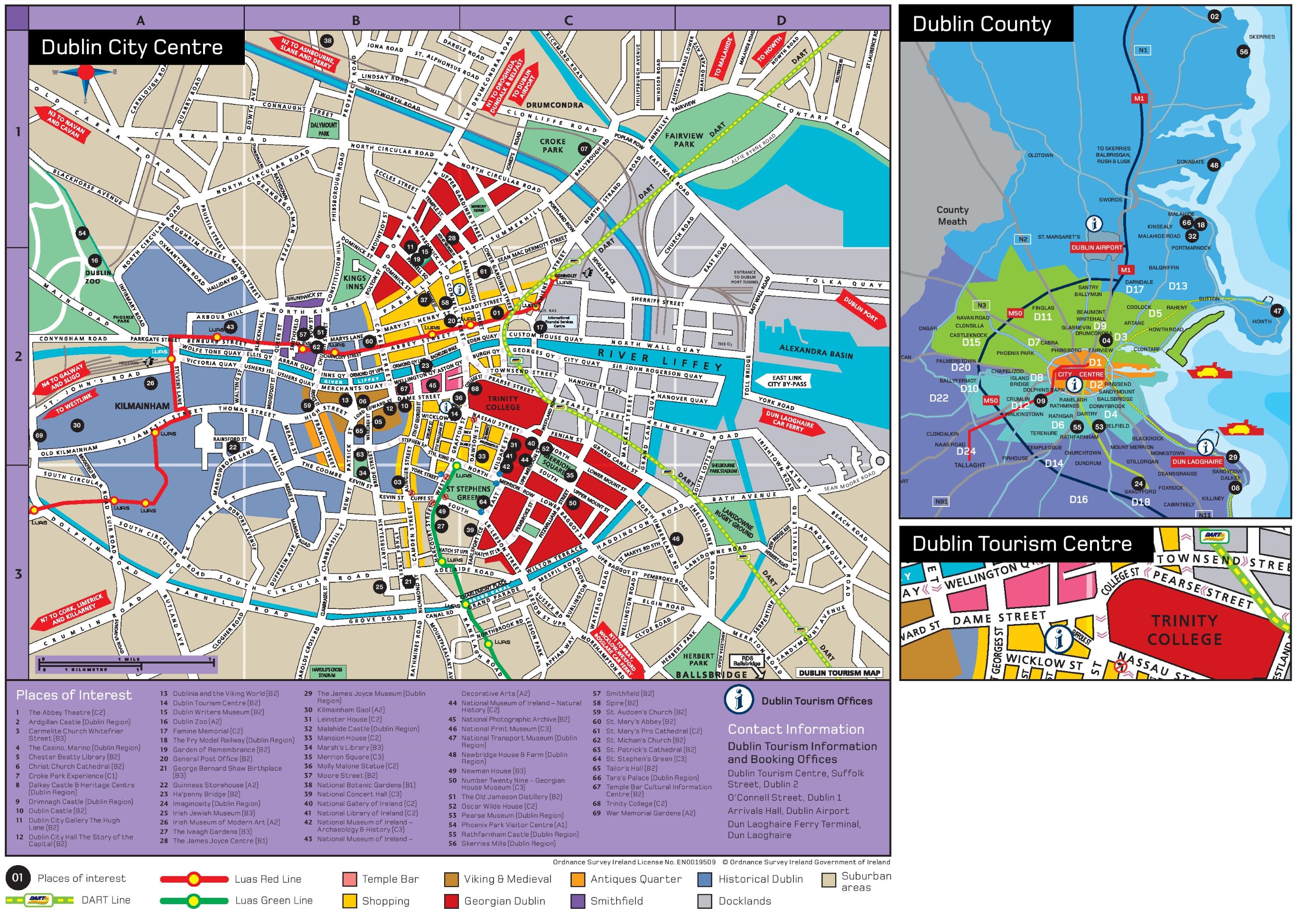 Dublin Tourist Map 60 Photos Arptravels