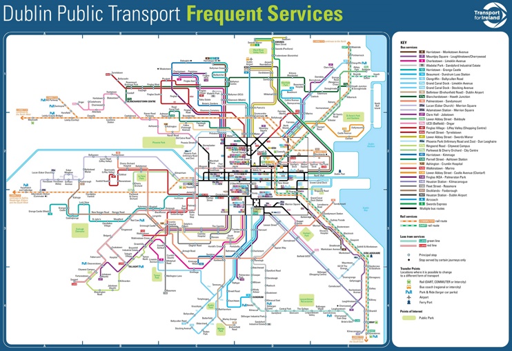 Dublin transport map