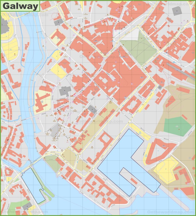 Galway city center map