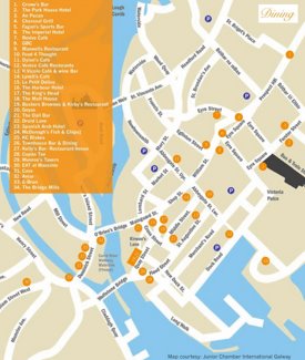 Galway dining map