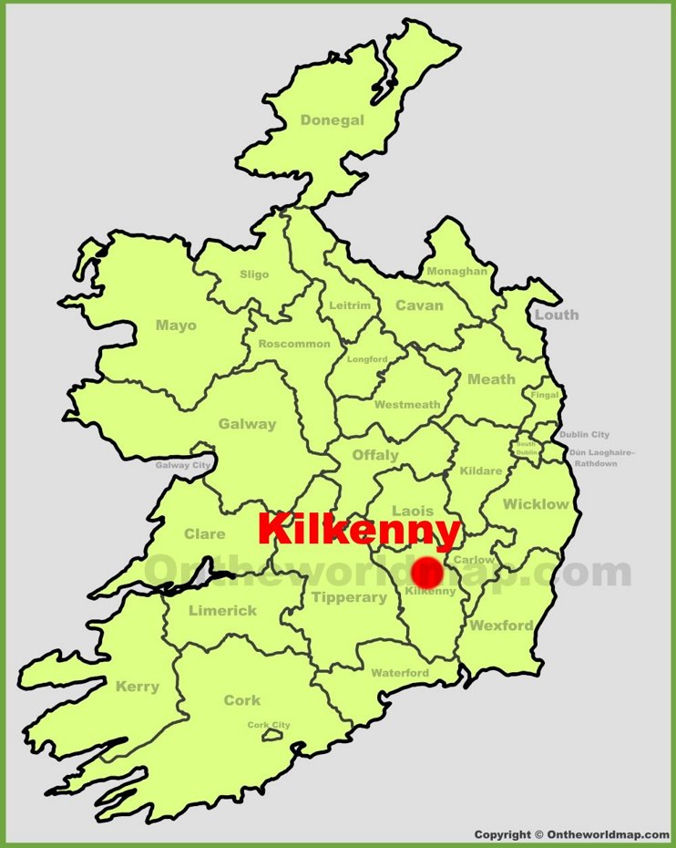 Kilkenny location on the Ireland map