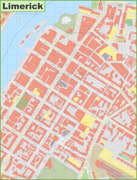 Limerick city center map