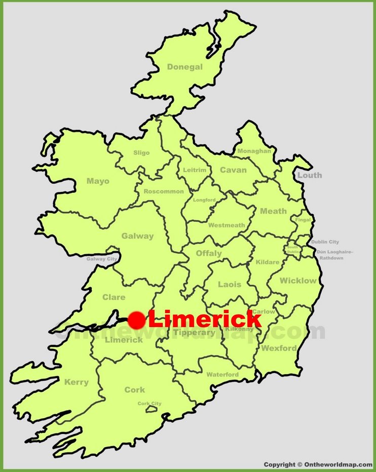 Limerick location on the Ireland map