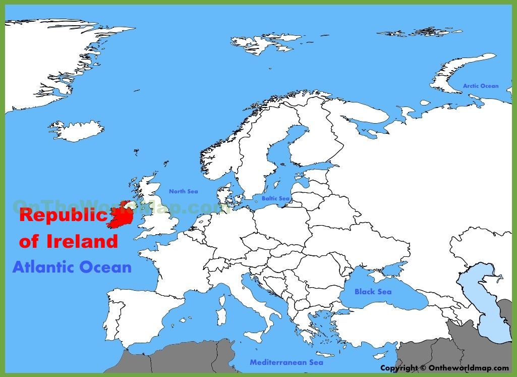 Ireland Location On The Europe Map Ontheworldmap Com   Ireland Location On The Europe Map 