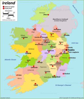 Political Map of Ireland