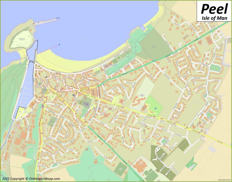 Peel Map | Isle of Man | Maps of Peel