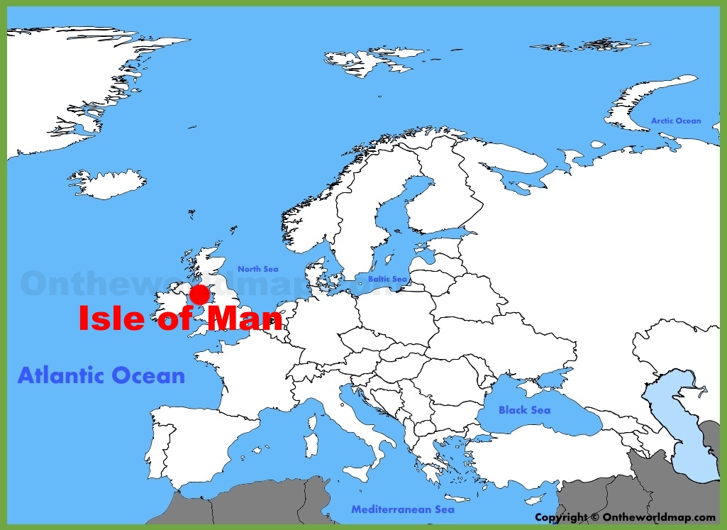 Isle Of Man Location On The Europe Map Ontheworldmap