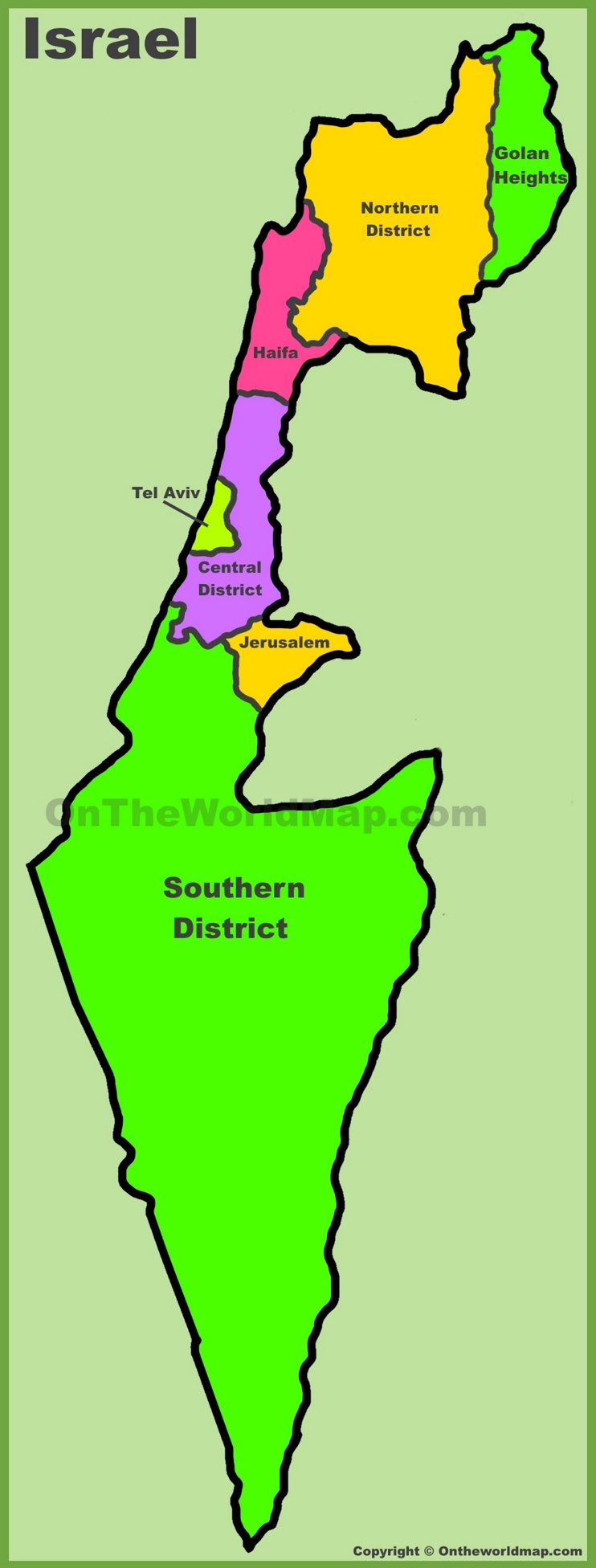 Administrative Map Of Israel Max 