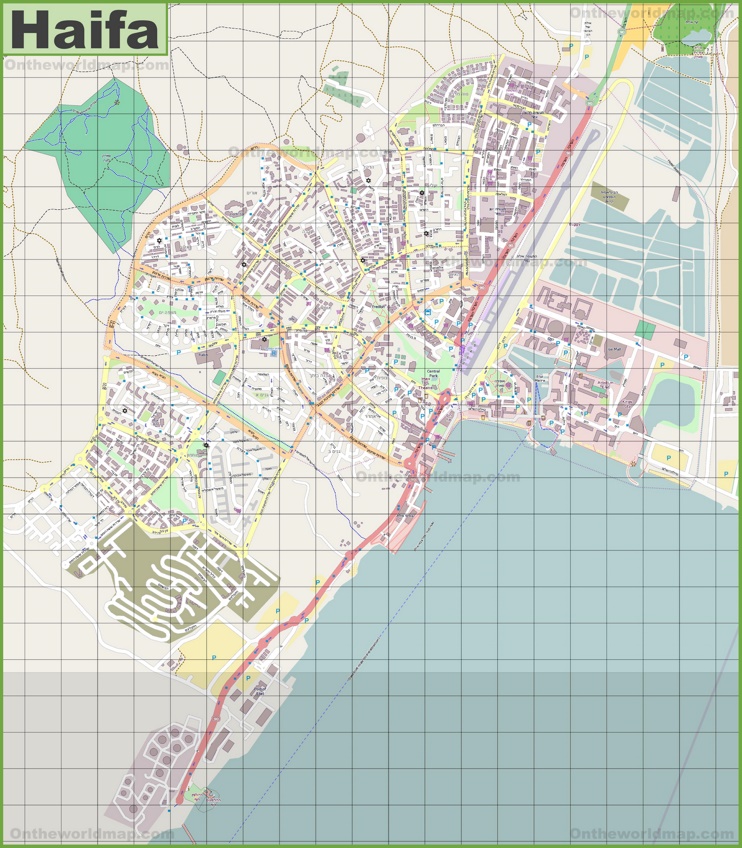 Large detailed map of Eilat