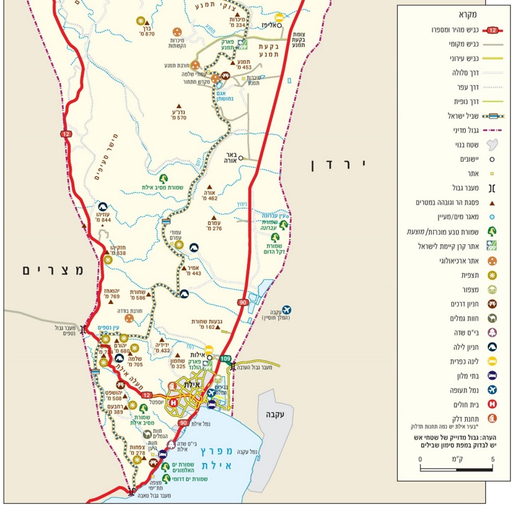 Map of surroundings of Eilat