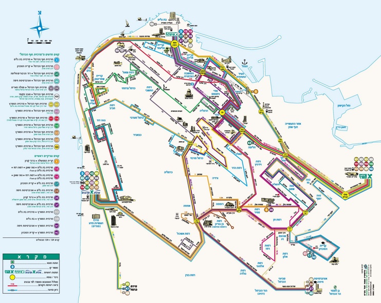 Haifa bus map