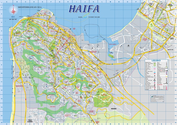 Haifa sightseeing map